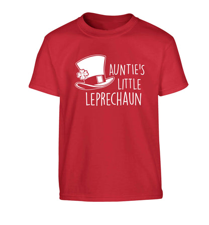 Auntie's little leprechaun Children's red Tshirt 12-13 Years