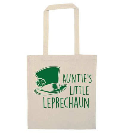 Auntie's little leprechaun natural tote bag
