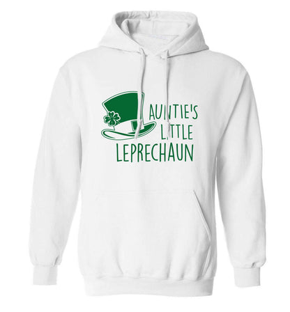 Auntie's little leprechaun adults unisex white hoodie 2XL