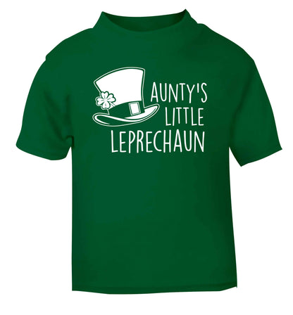 Aunty's little leprechaun green baby toddler Tshirt 2 Years