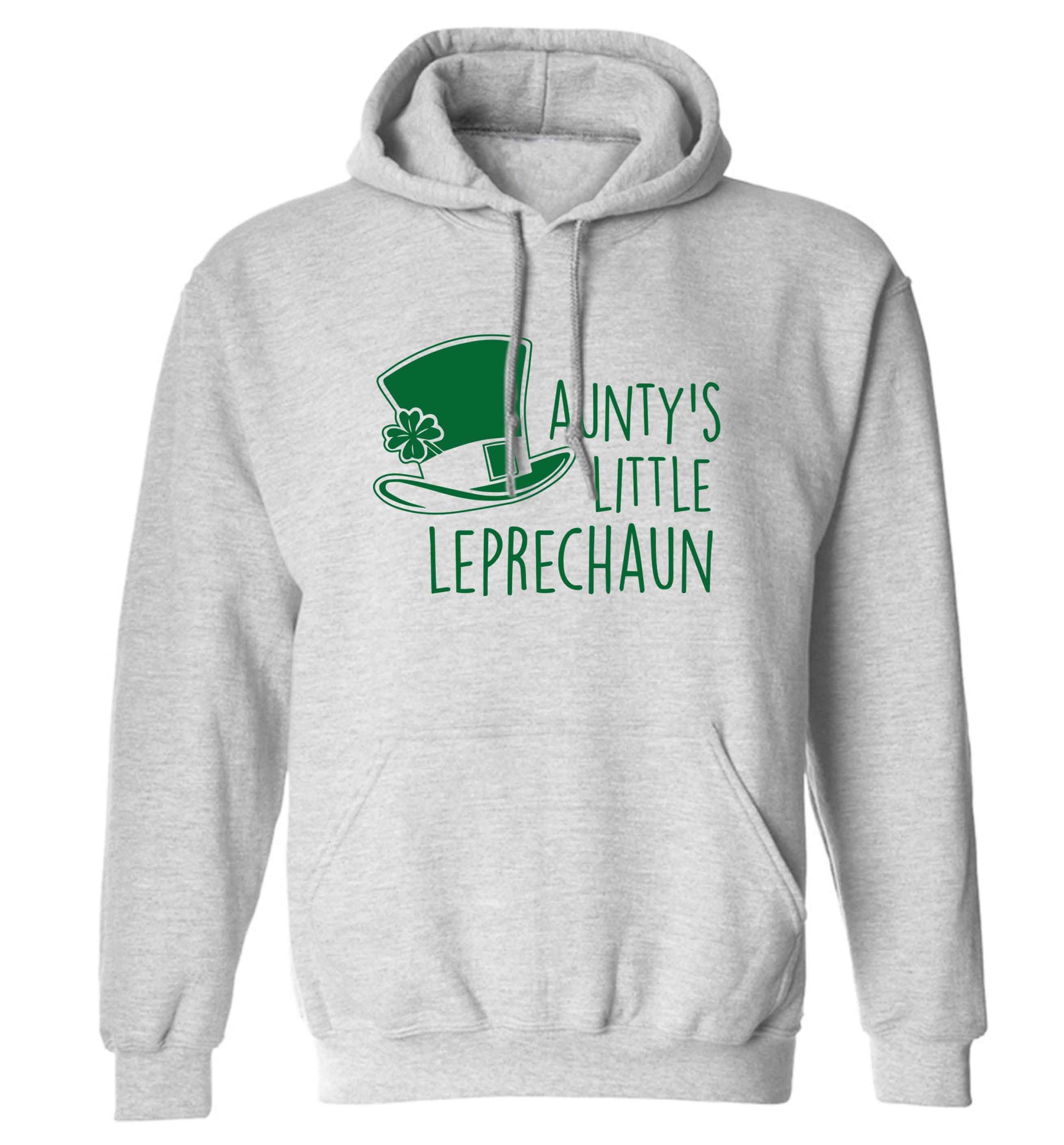 Aunty's little leprechaun adults unisex grey hoodie 2XL