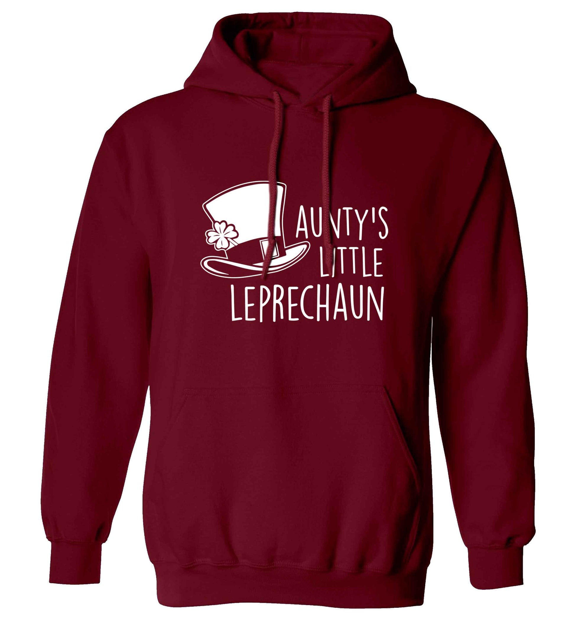 Aunty's little leprechaun adults unisex maroon hoodie 2XL
