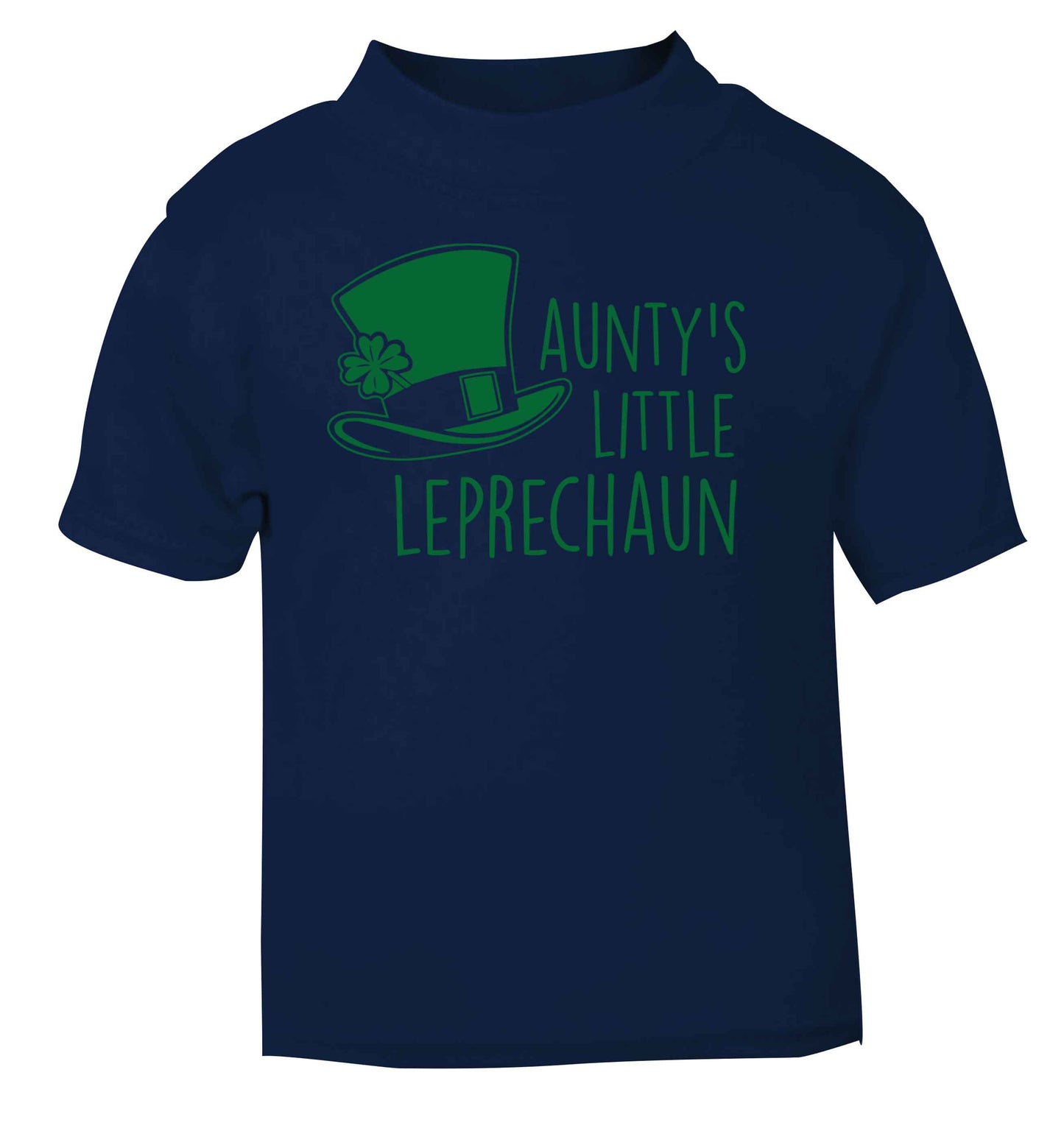 Aunty's little leprechaun navy baby toddler Tshirt 2 Years
