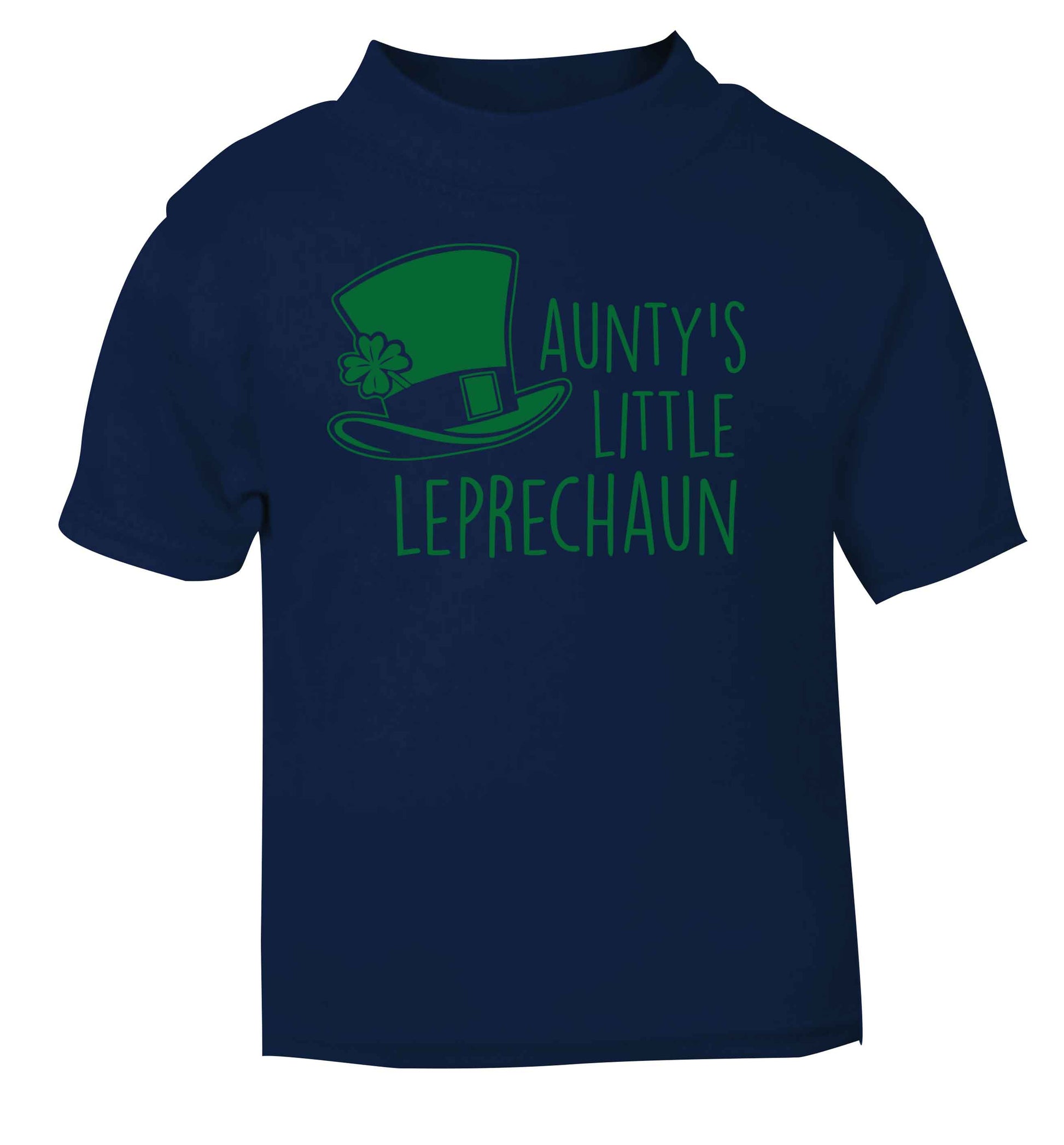Aunty's little leprechaun navy baby toddler Tshirt 2 Years