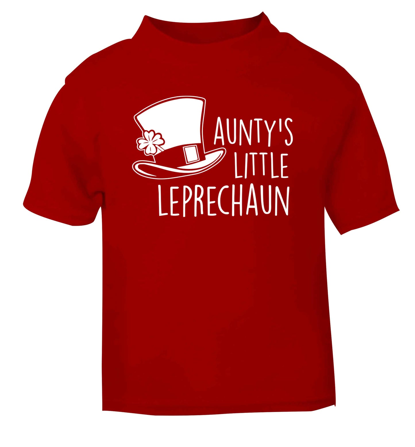Aunty's little leprechaun red baby toddler Tshirt 2 Years
