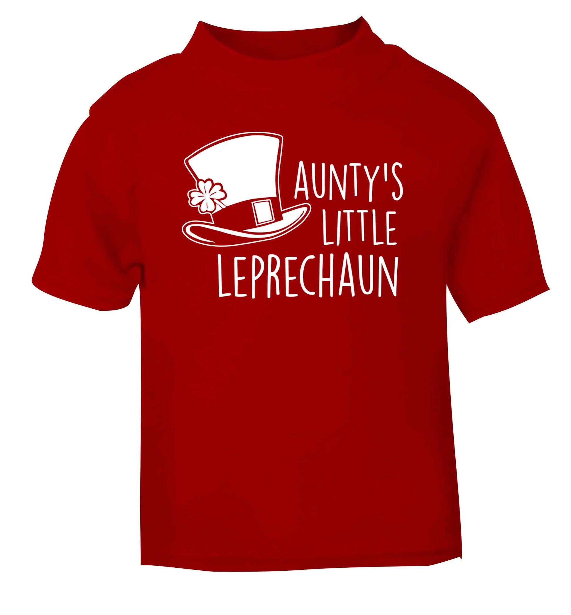 Aunty's little leprechaun red baby toddler Tshirt 2 Years