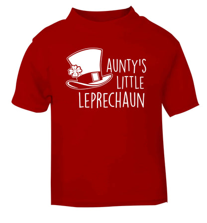 Aunty's little leprechaun red baby toddler Tshirt 2 Years