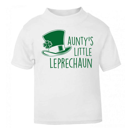Aunty's little leprechaun white baby toddler Tshirt 2 Years