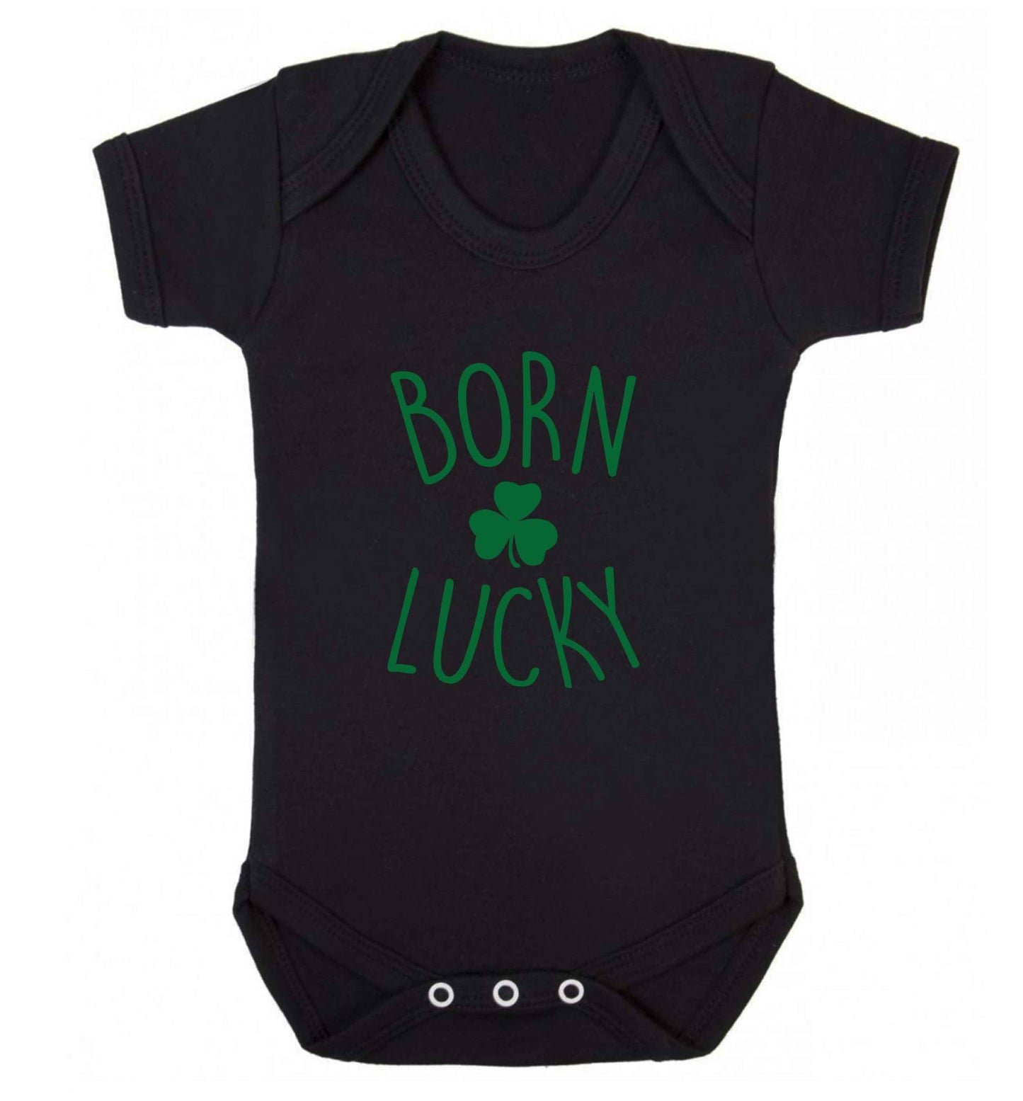 Born Lucky baby vest black 18-24 months