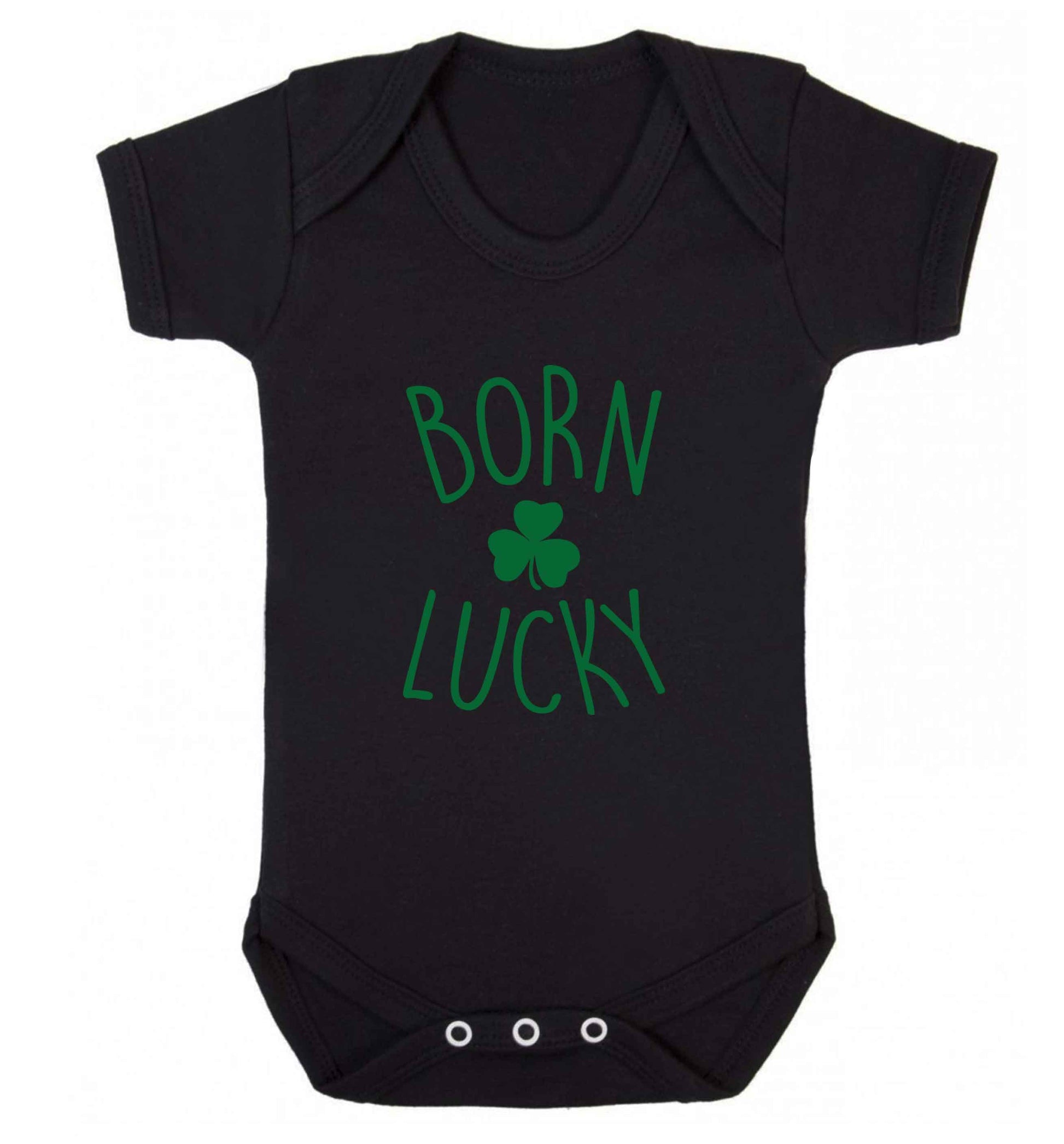 Born Lucky baby vest black 18-24 months
