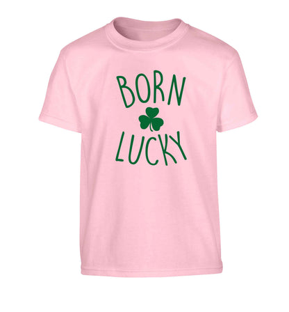 Born Lucky Children's light pink Tshirt 12-13 Years