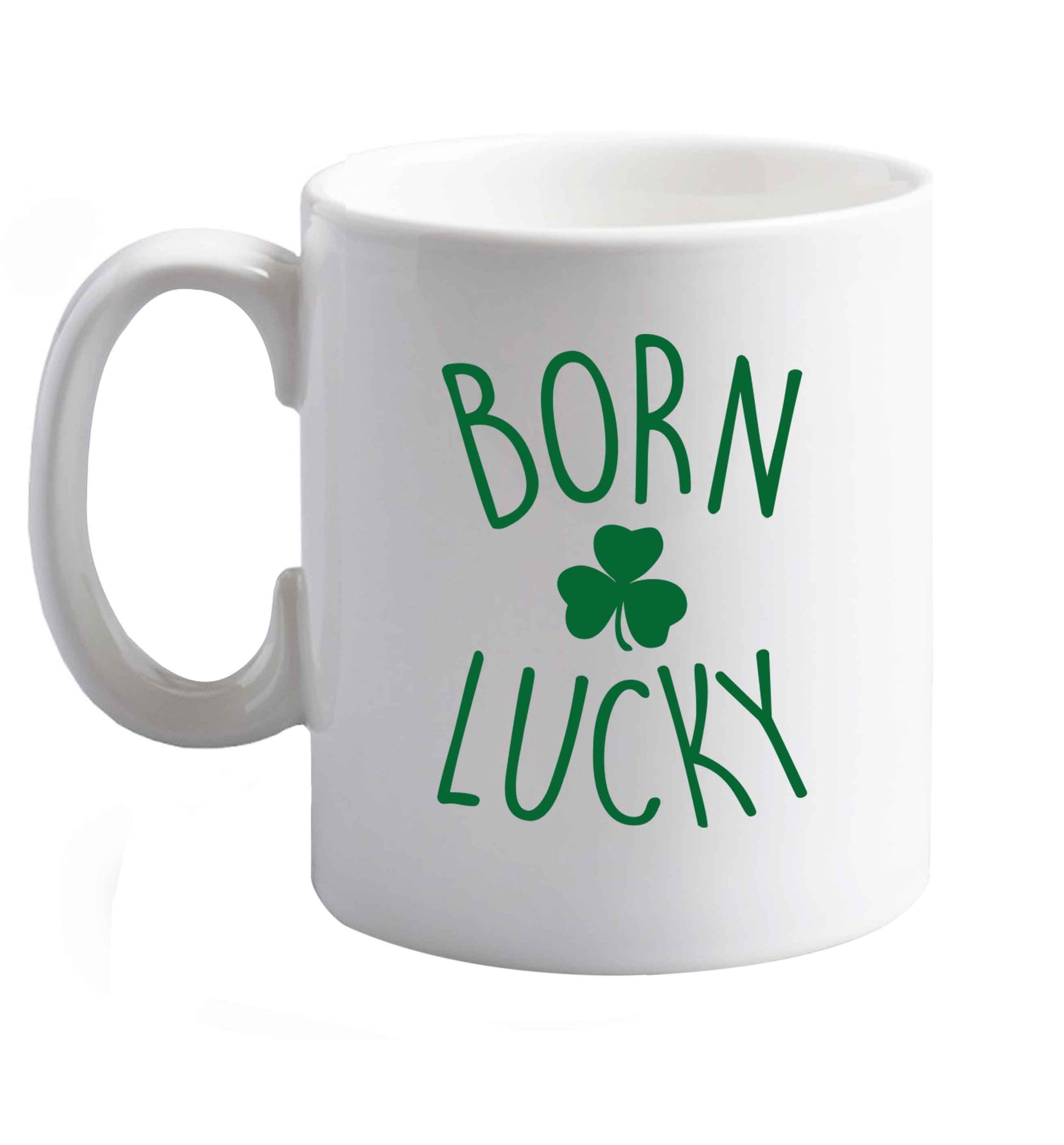 10 oz Favourite Type Pan Pancake ceramic mug right handed