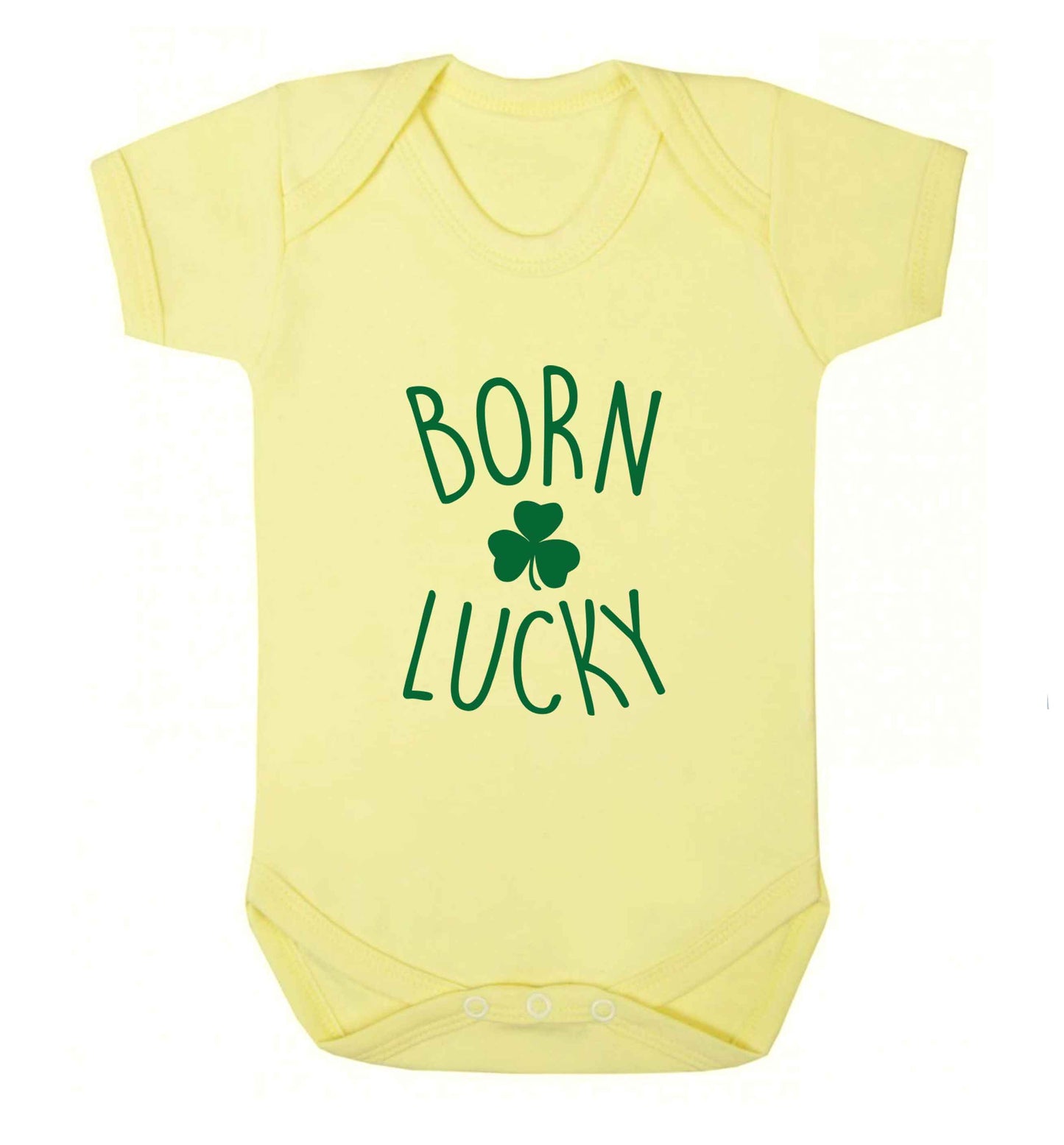 Born Lucky baby vest pale yellow 18-24 months