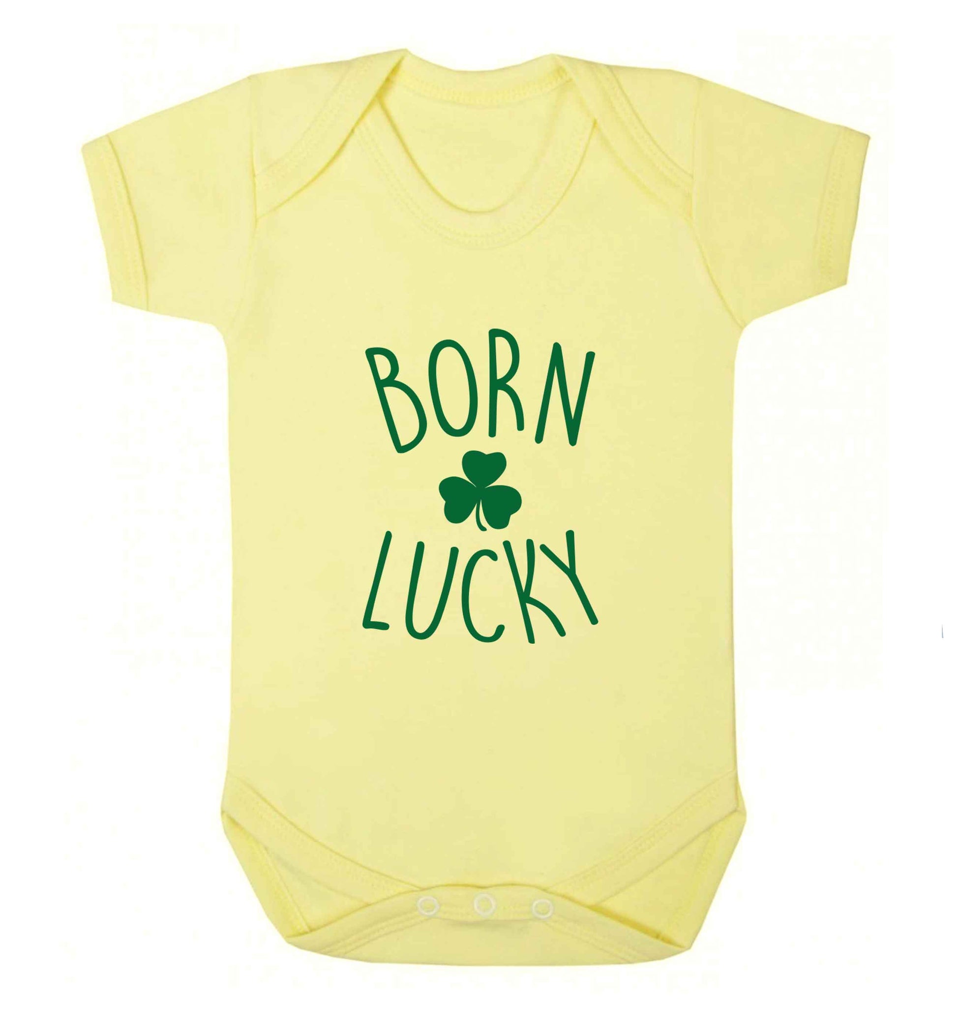 Born Lucky baby vest pale yellow 18-24 months