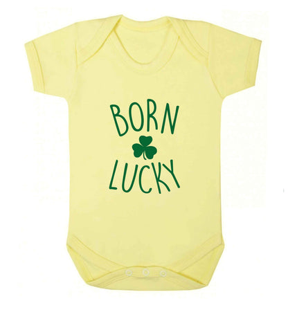Born Lucky baby vest pale yellow 18-24 months