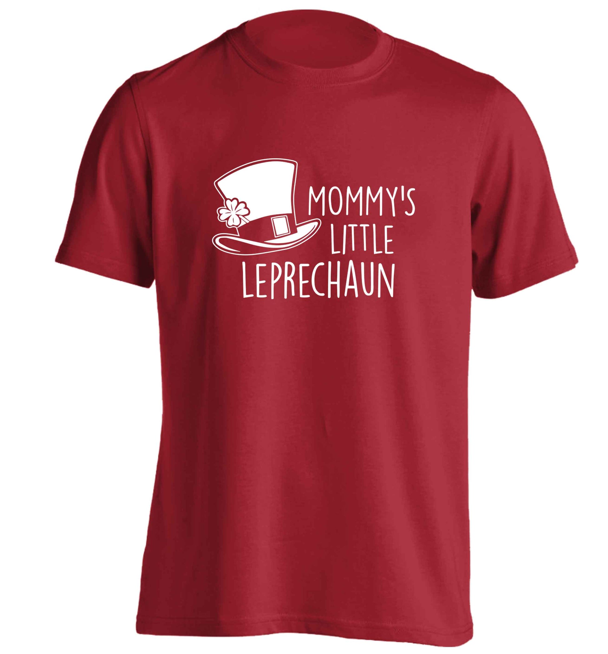 Mommy's little leprechaun adults unisex red Tshirt 2XL