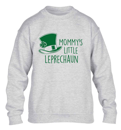 Mommy's little leprechaun children's grey sweater 12-13 Years