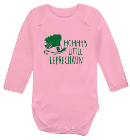 Mommy's little leprechaun baby vest long sleeved pale pink 6-12 months