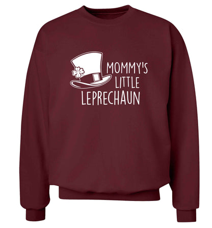 Mommy's little leprechaun adult's unisex maroon sweater 2XL