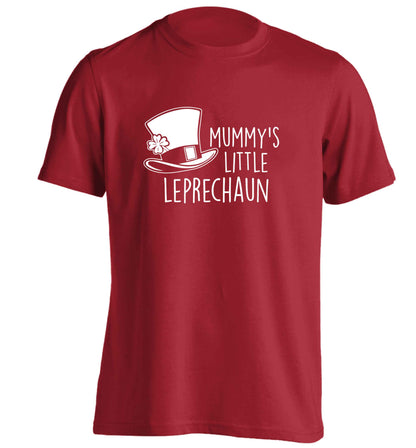 Mummy's little leprechaun adults unisex red Tshirt 2XL