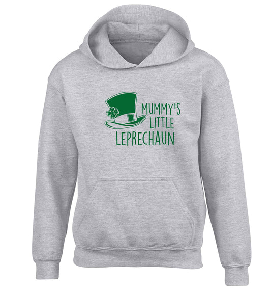 Mummy's little leprechaun children's grey hoodie 12-13 Years