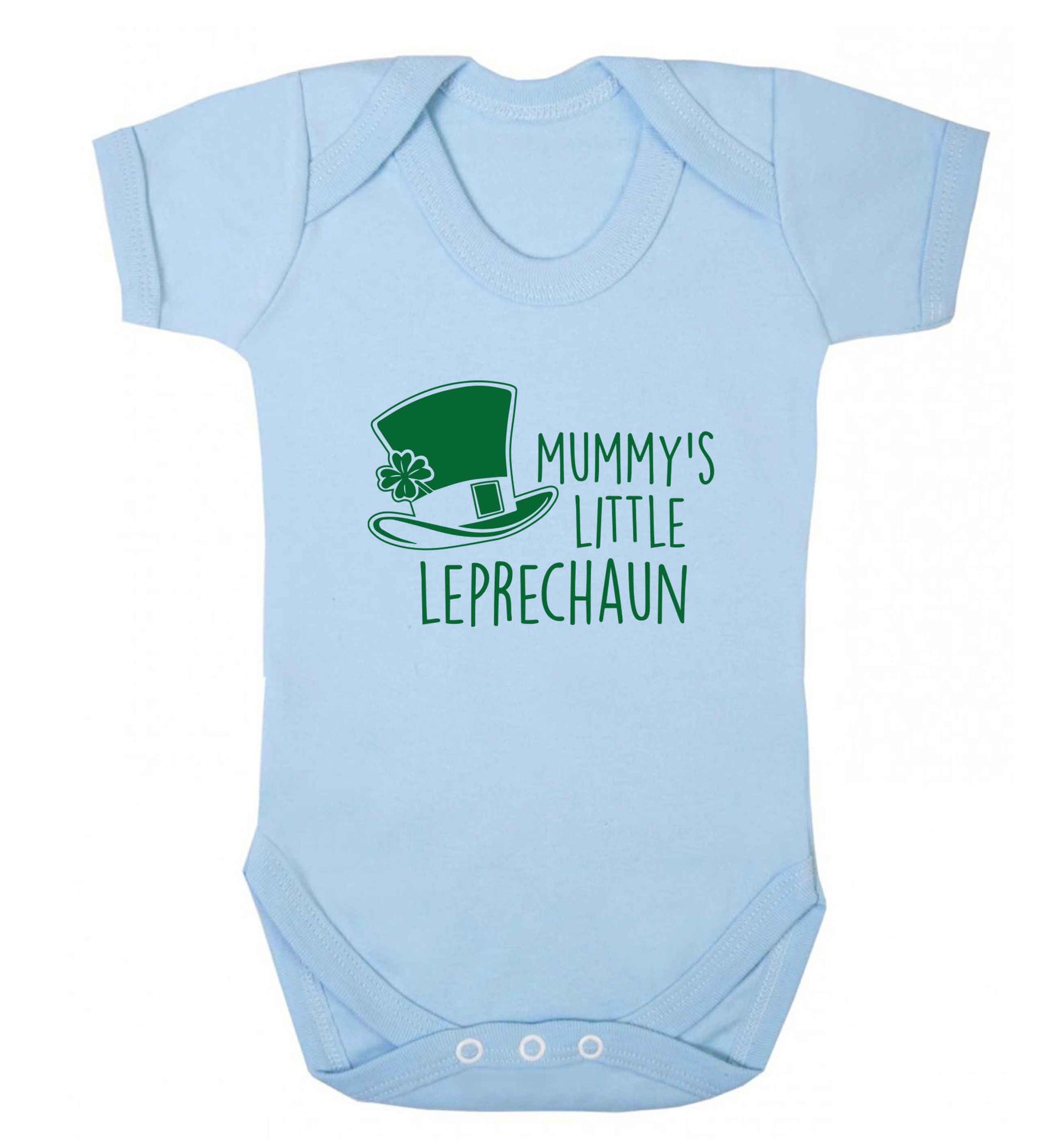 Mummy's little leprechaun baby vest pale blue 18-24 months