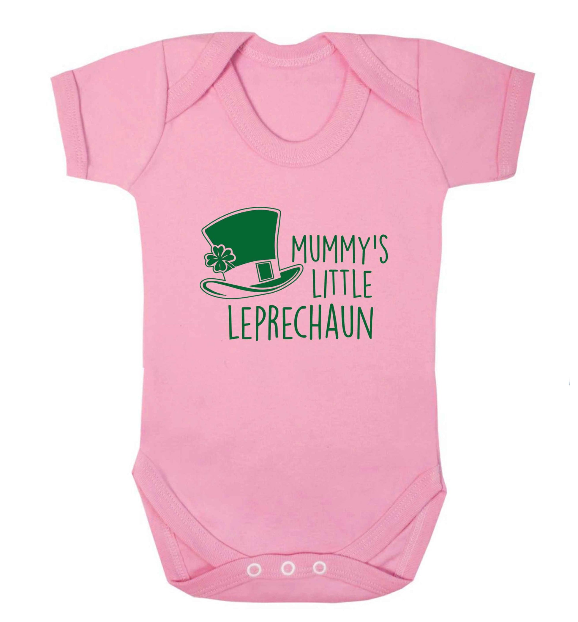 Mummy's little leprechaun baby vest pale pink 18-24 months