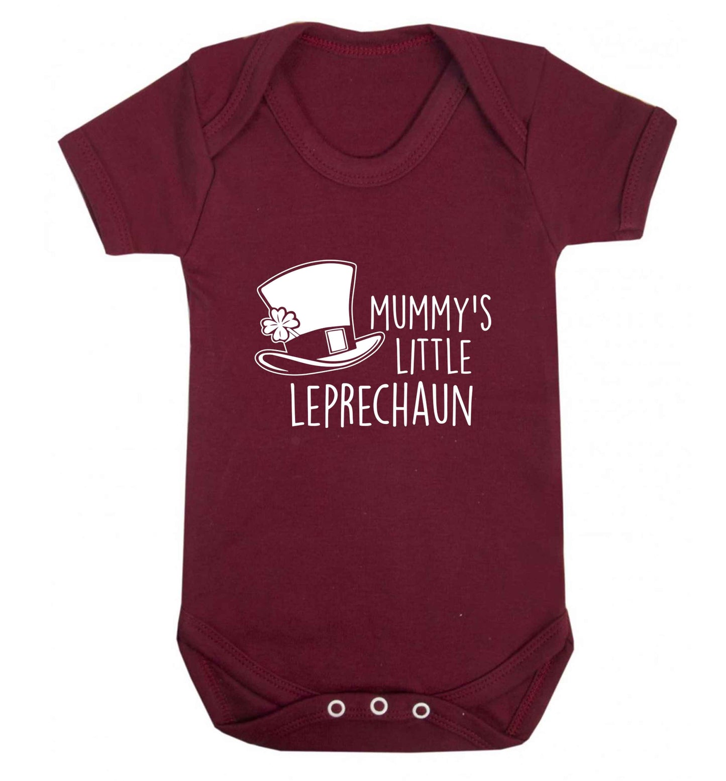Mummy's little leprechaun baby vest maroon 18-24 months