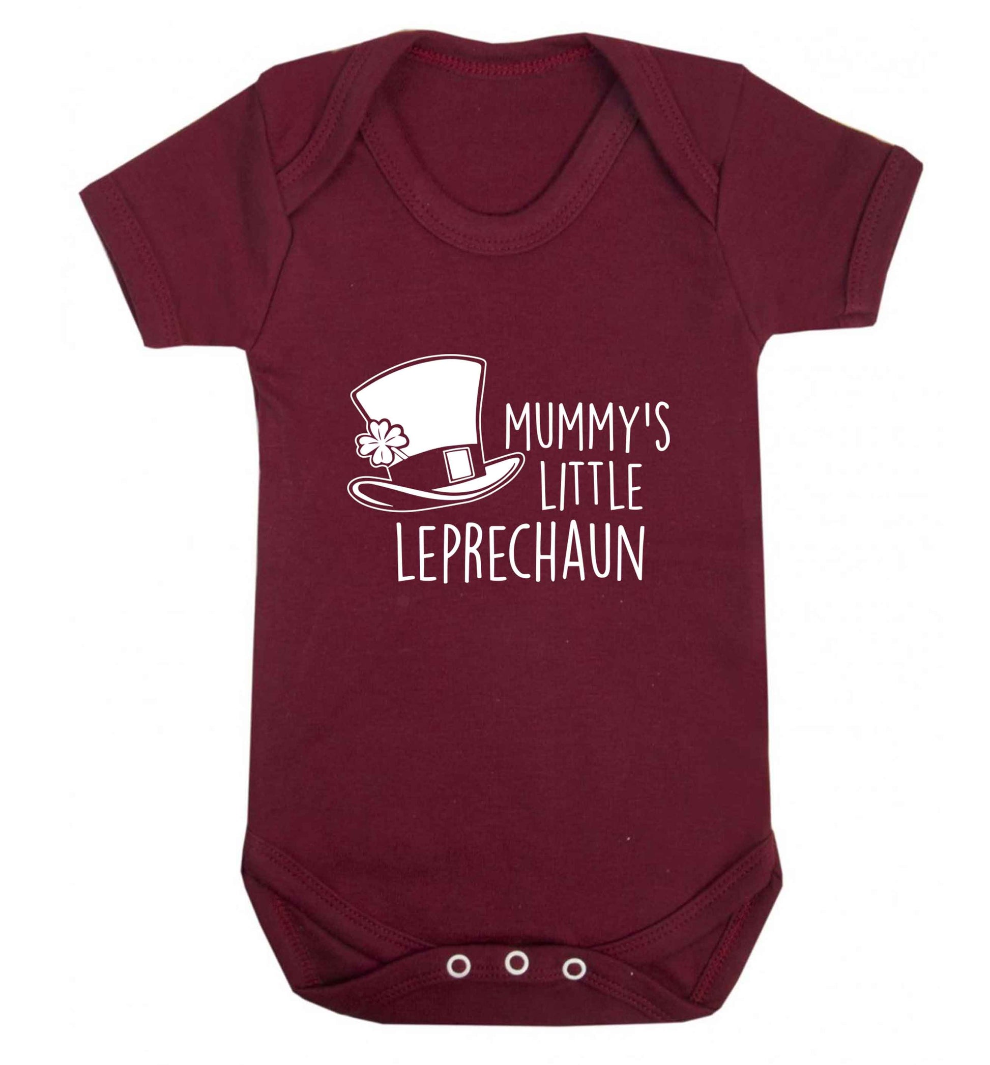 Mummy's little leprechaun baby vest maroon 18-24 months