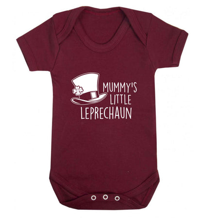 Mummy's little leprechaun baby vest maroon 18-24 months