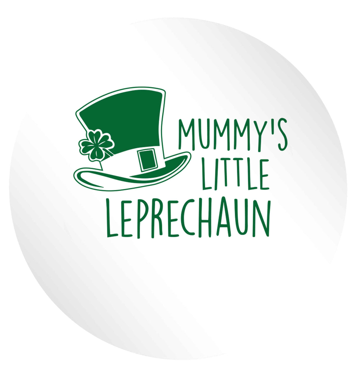 Mummy's little leprechaun 24 @ 45mm matt circle stickers
