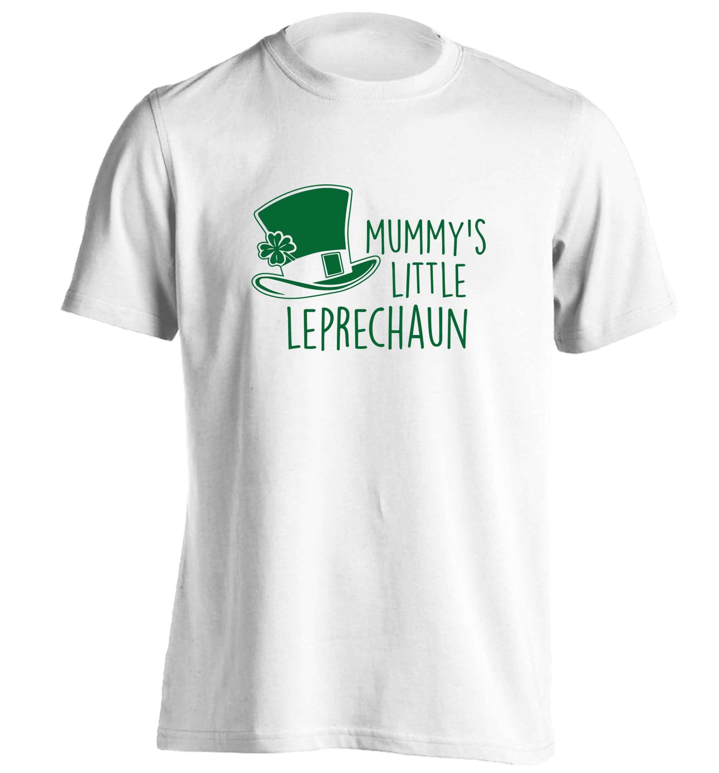 Mummy's little leprechaun adults unisex white Tshirt 2XL