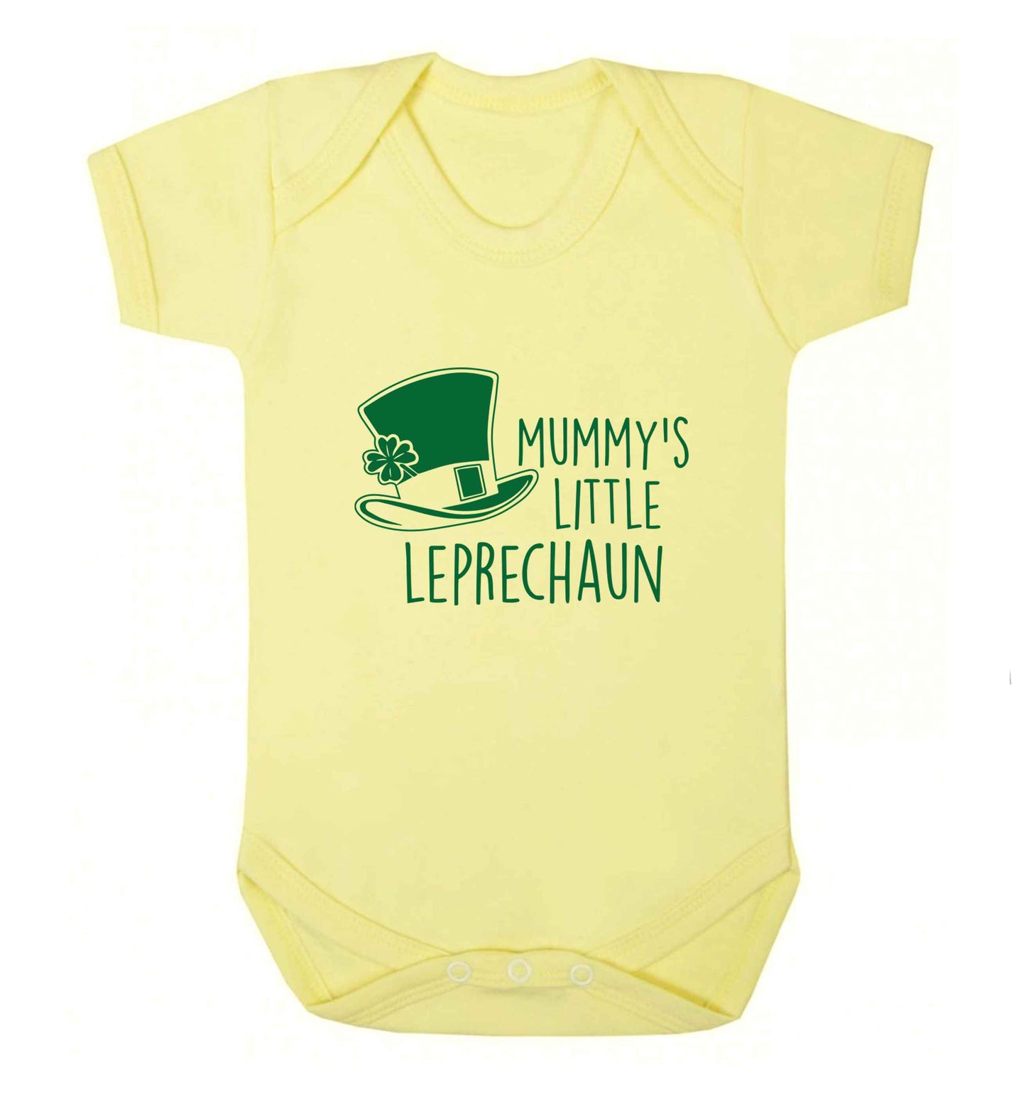 Mummy's little leprechaun baby vest pale yellow 18-24 months