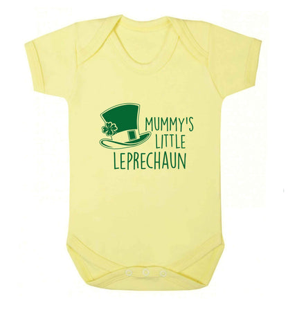 Mummy's little leprechaun baby vest pale yellow 18-24 months