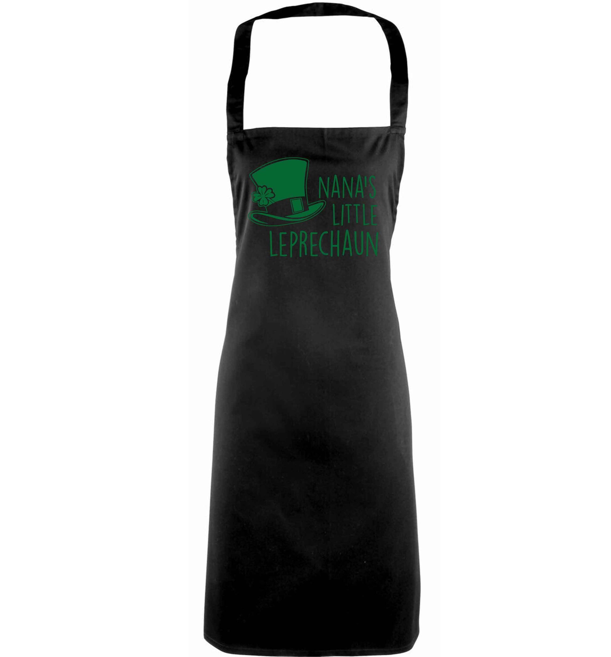 Nana's little leprechaun adults black apron