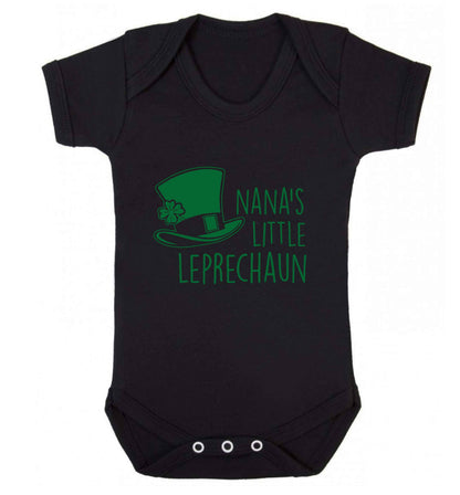 Nana's little leprechaun baby vest black 18-24 months