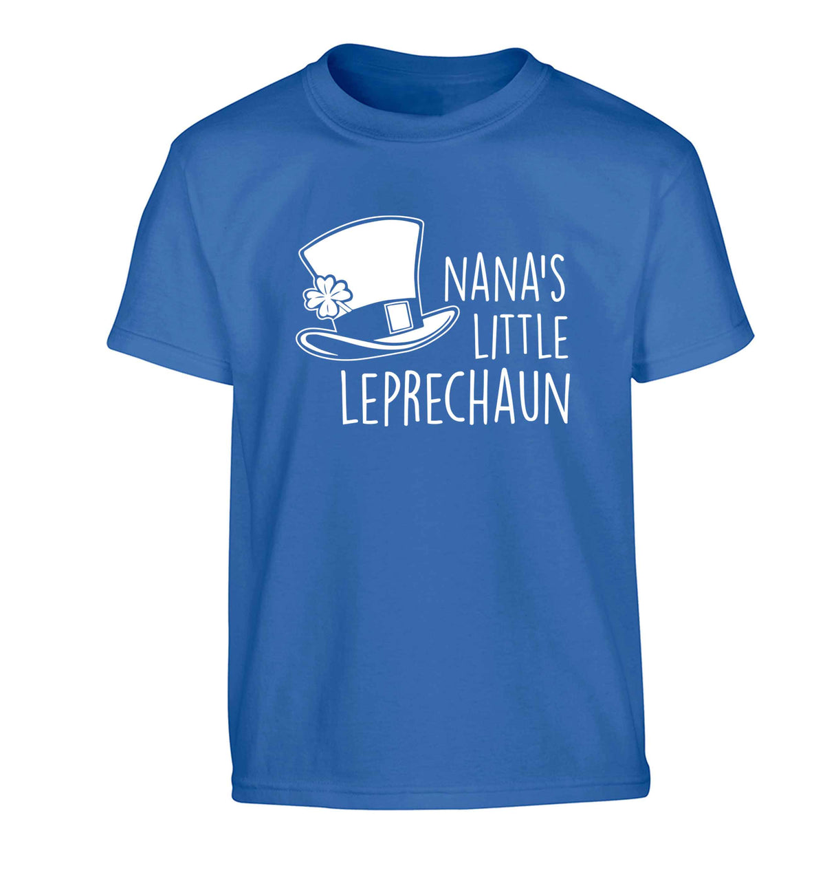 Nana's little leprechaun Children's blue Tshirt 12-13 Years