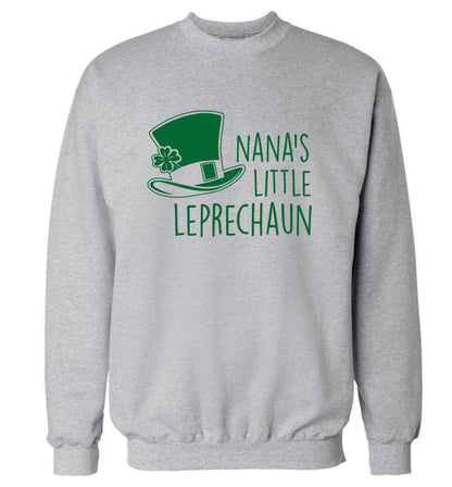 Nana's little leprechaun adult's unisex grey sweater 2XL