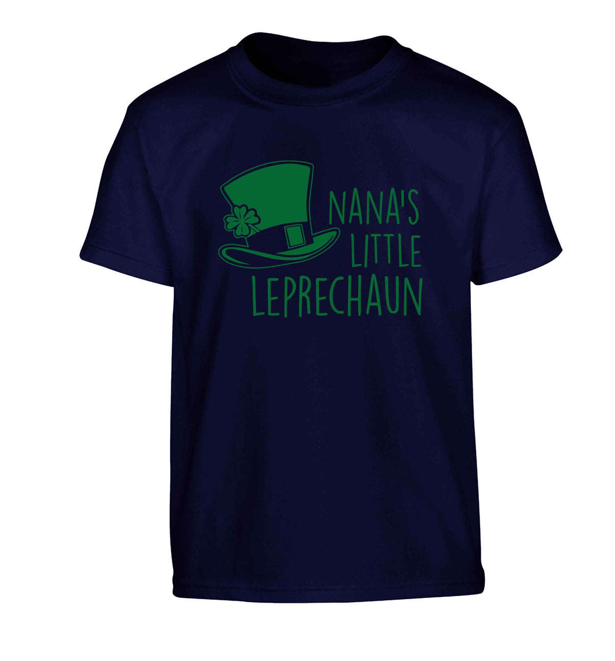 Nana's little leprechaun Children's navy Tshirt 12-13 Years
