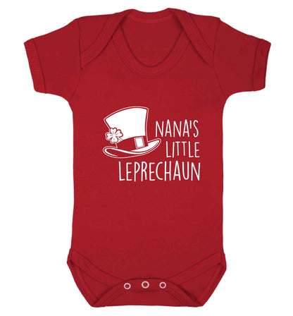 Nana's little leprechaun baby vest red 18-24 months