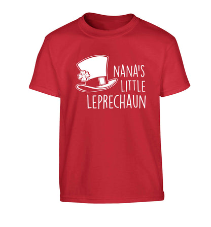 Nana's little leprechaun Children's red Tshirt 12-13 Years
