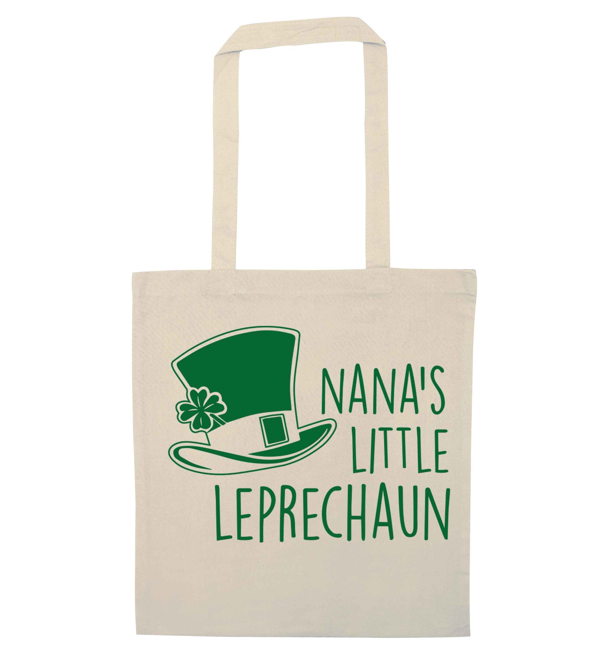 Nana's little leprechaun natural tote bag