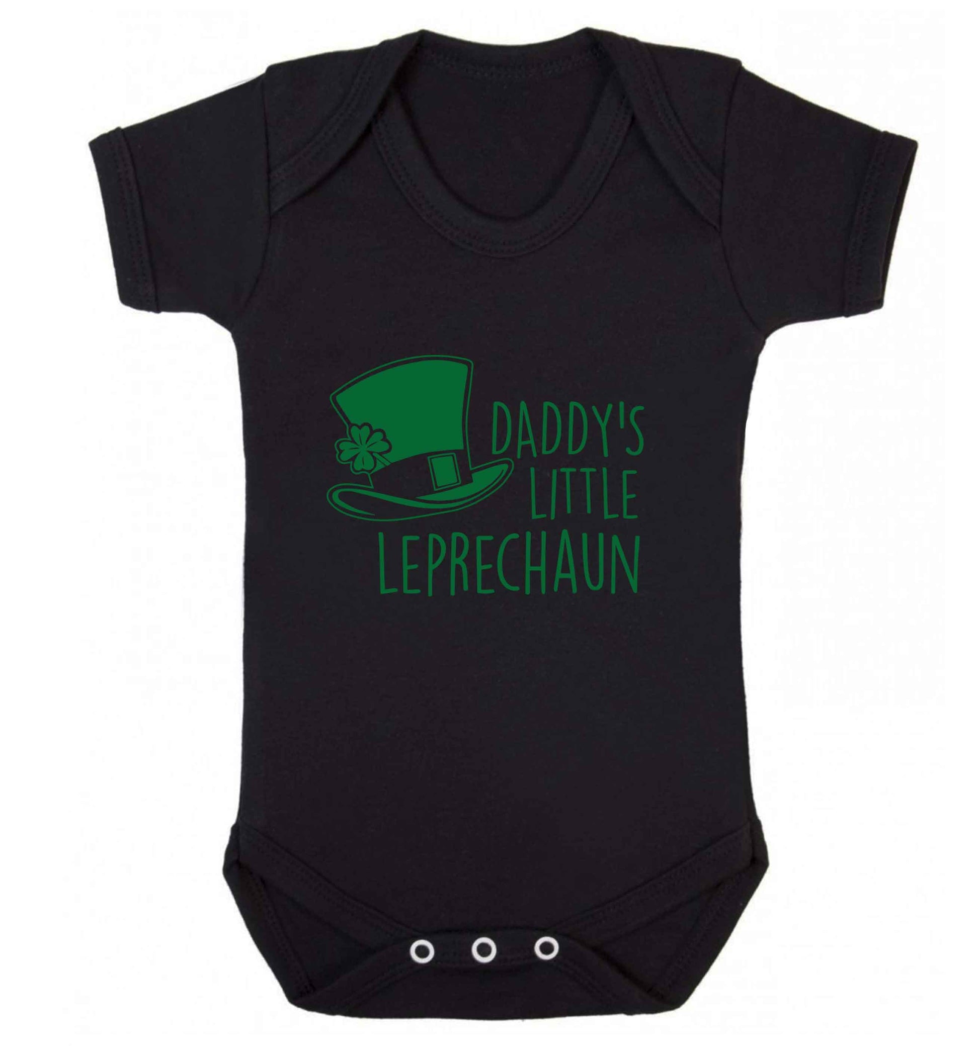 Daddy's little leprechaun baby vest black 18-24 months