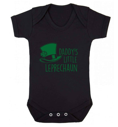 Daddy's little leprechaun baby vest black 18-24 months