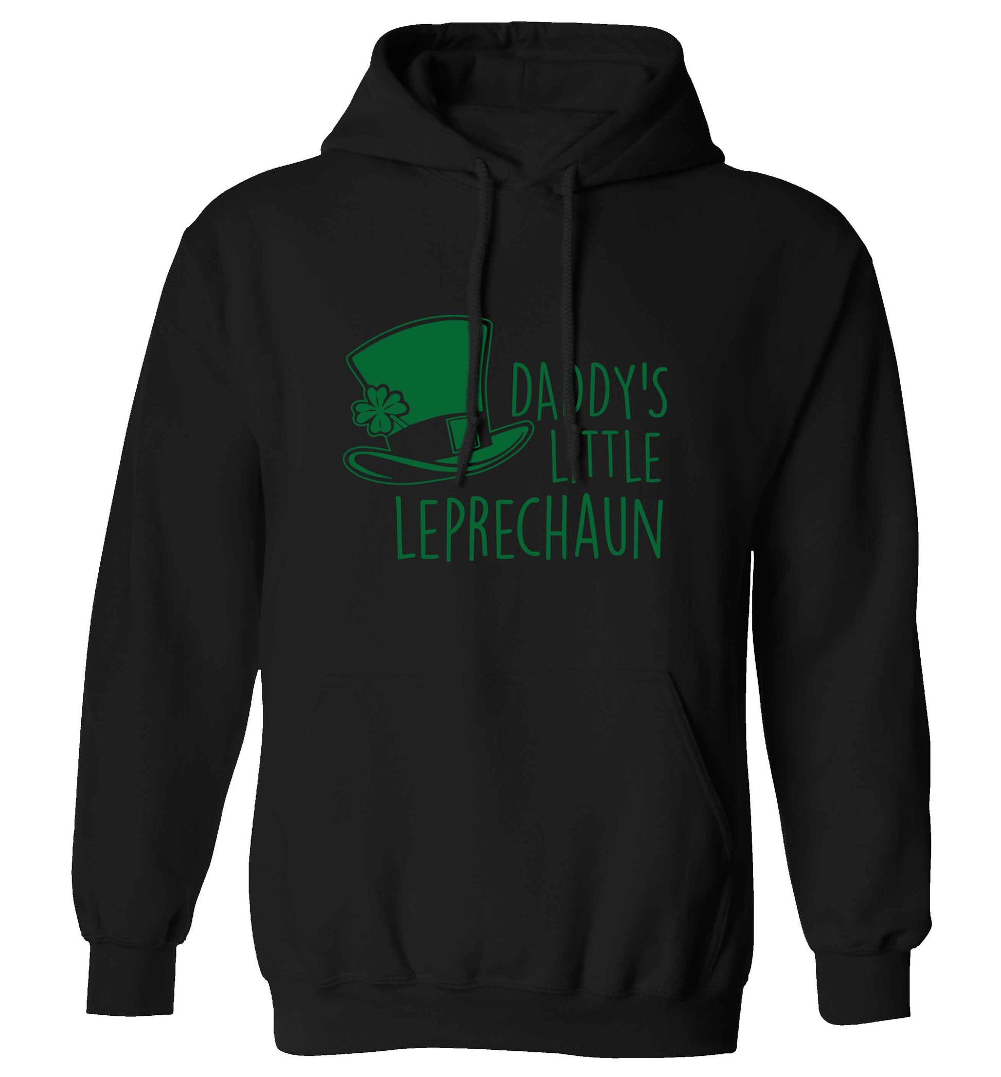 Daddy's little leprechaun adults unisex black hoodie 2XL