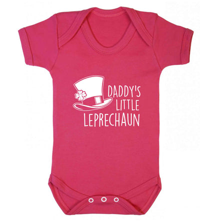 Daddy's little leprechaun baby vest dark pink 18-24 months