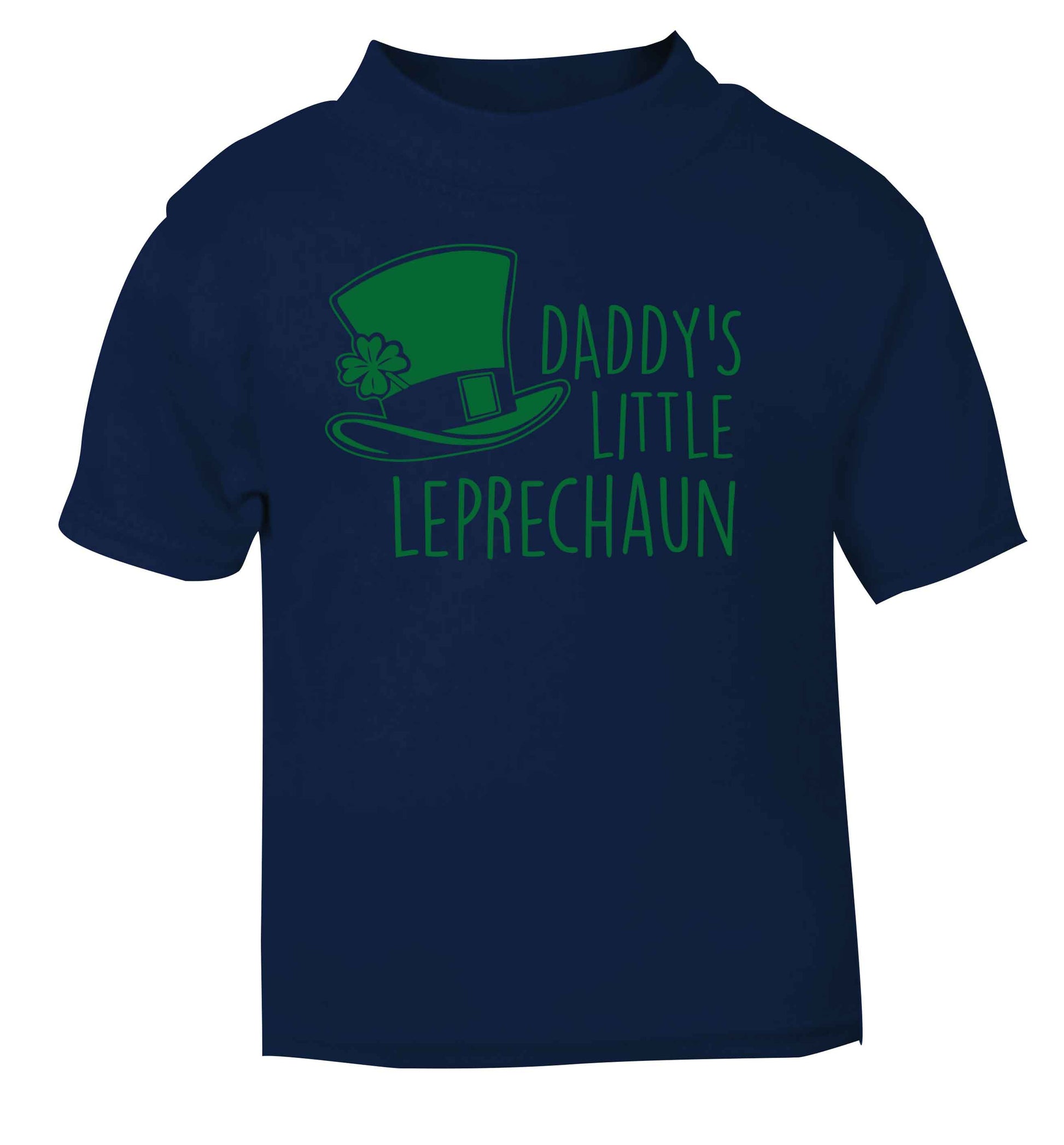 Daddy's little leprechaun navy baby toddler Tshirt 2 Years