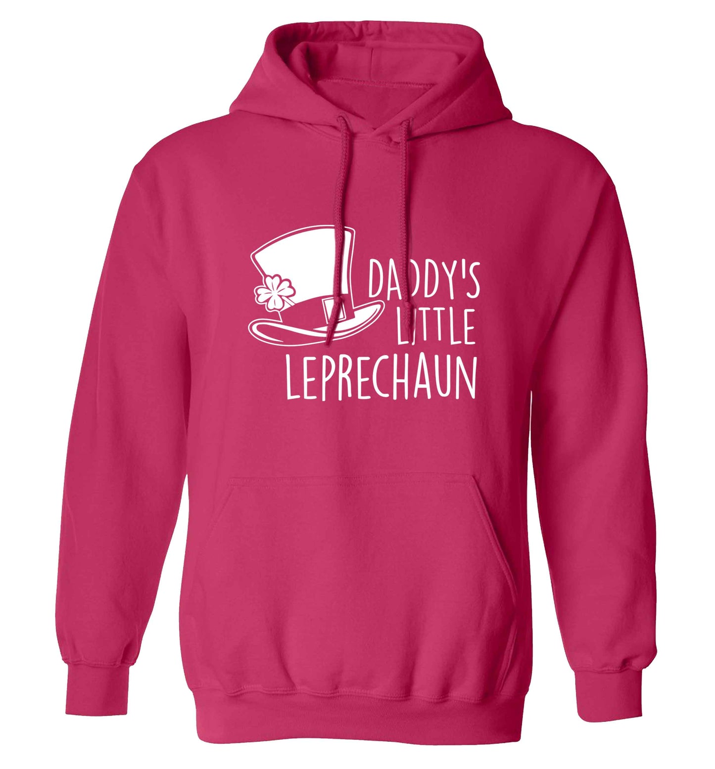 Daddy's little leprechaun adults unisex pink hoodie 2XL
