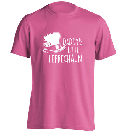 Daddy's little leprechaun adults unisex pink Tshirt 2XL