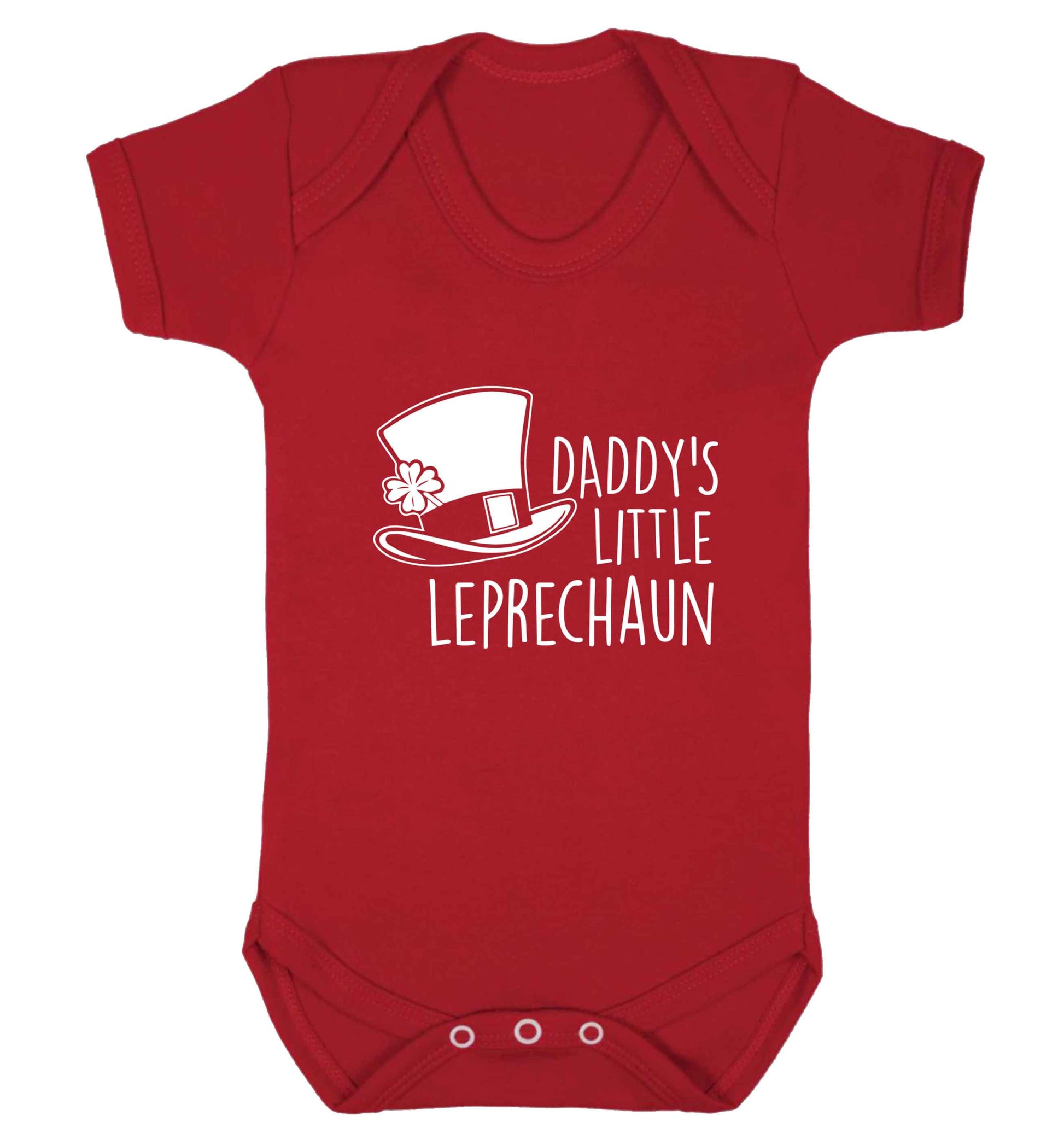 Daddy's little leprechaun baby vest red 18-24 months